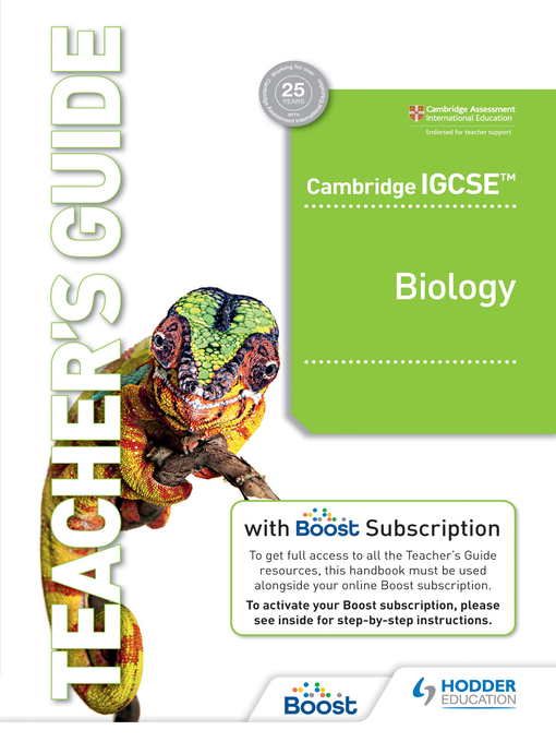 Title details for Cambridge IGCSE™ Biology Teacher's Guide with Boost Subscription Booklet by No author listed - Wait list